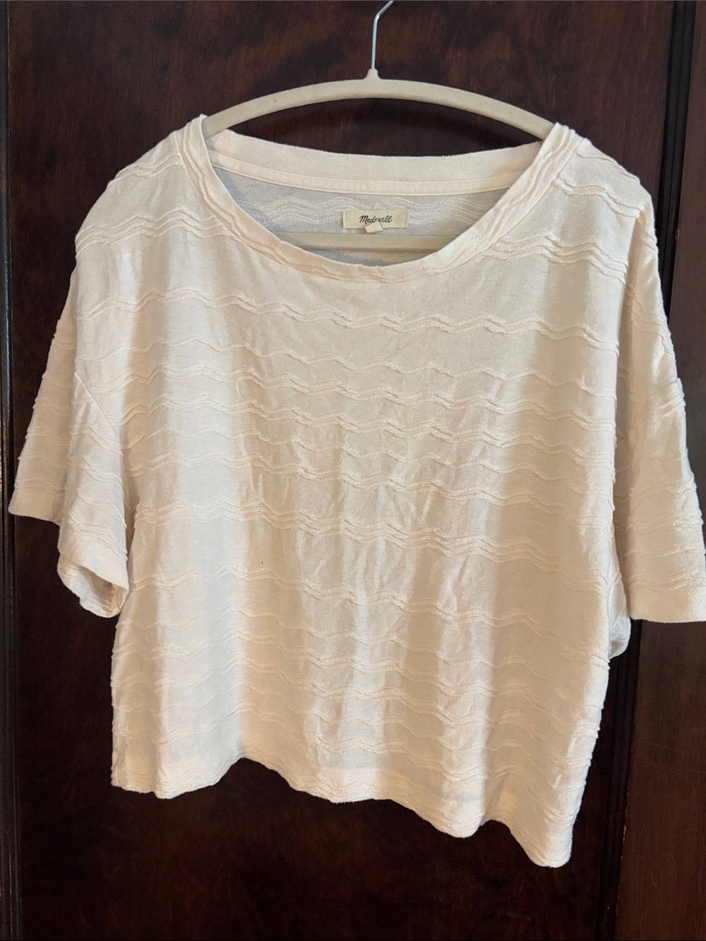 Madewell - scallop stripe top - L